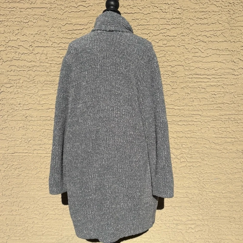 Barefoot Dreams Cozy Gray Open Front Cardigan with Pockets Large